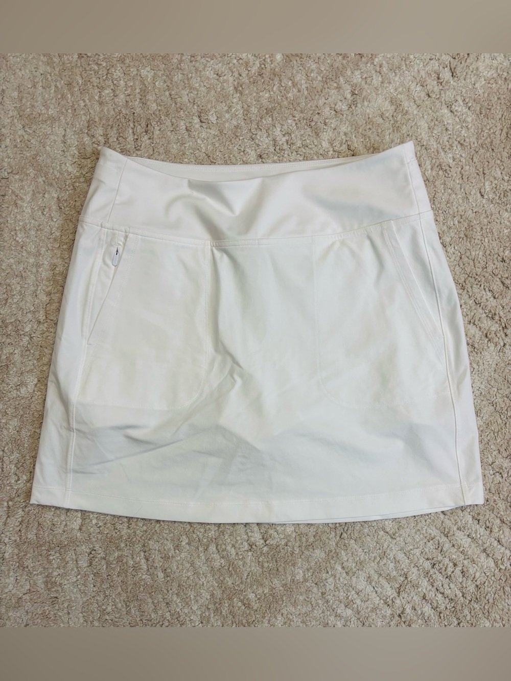 Athleta White Active Skort with Zip Pocket